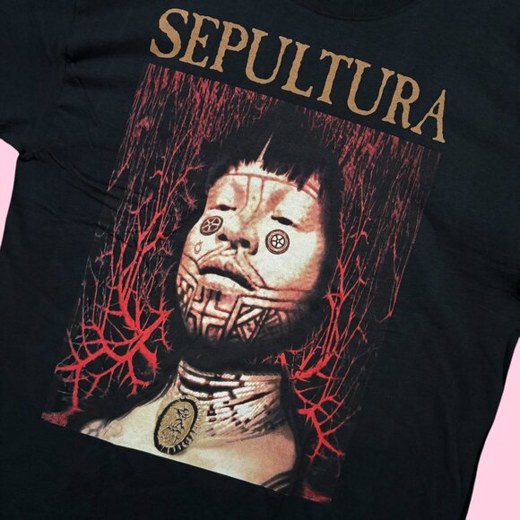 Sepultura Roots Album Brazilian Heavy Metal Band Tee L - Picture 4 of 4